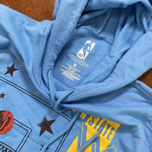Golden State Warriors NBA Unisex Blue Ombre Hooded Sweatshirt Size Small S - Picture 4 of 10
